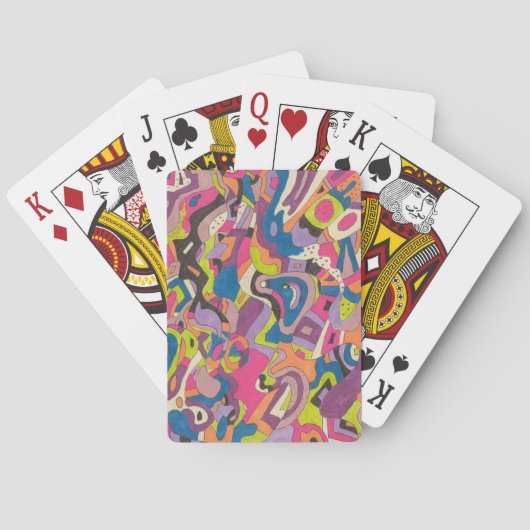 abstracte kunst "Samba" Pokerkaarten (Achterkant)