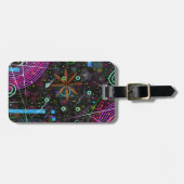 Abstracte Kunst: Satelliet Bagagelabel (Voorkant horizontaal)