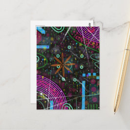 Abstracte Kunst: Satelliet  Briefkaart