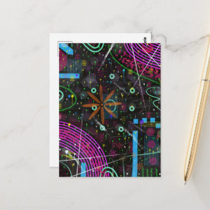 Abstracte Kunst: Satelliet Briefkaart