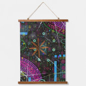 Abstracte Kunst: Satelliet Hangend Wandkleed (Voorkant)