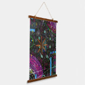 Abstracte Kunst: Satelliet Hangend Wandkleed (Gebogen)