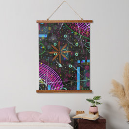 Abstracte Kunst: Satelliet Hangend Wandkleed