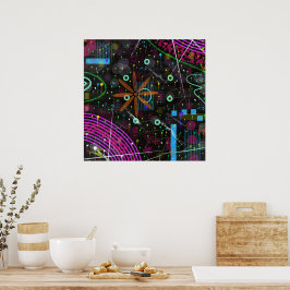 Abstracte Kunst: Satelliet  Poster