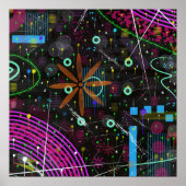 Abstracte Kunst: Satelliet  Poster (Voorkant)