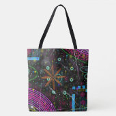 Abstracte Kunst: Satelliet  Tote Bag (Voorkant)