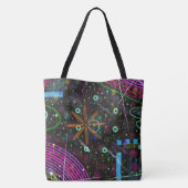 Abstracte Kunst: Satelliet  Tote Bag (Achterkant)