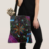 Abstracte Kunst: Satelliet  Tote Bag (Dichtbij)
