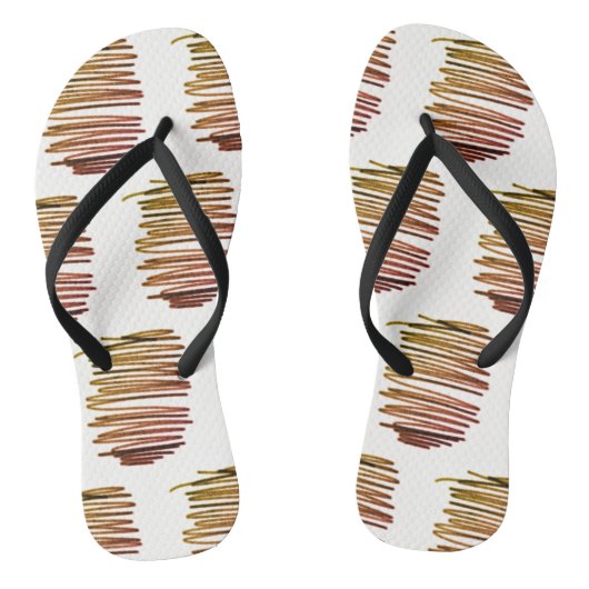 Abstracte Kunst Schets Patroon Flip Flops (Voetbed)