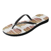 Abstracte Kunst Schets Patroon Flip Flops (Schuin)
