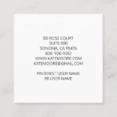 Abstracte kunst Schilder Interior Designer Rood Vi Vierkante Visitekaartje (Achterkant)