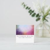 Abstracte kunst Schilder Interior Designer Rood Vi Vierkante Visitekaartje (Staand voorkant)