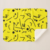 Abstracte kunst schilderen een van een soort dunne sherpa deken (Voorkant (horizontaal))