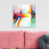 Abstracte kunst Schilderen Elegant Sepia Acrlylic Canvas Afdruk (Insitu (Woonkamer))