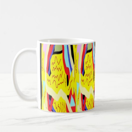 Abstracte kunst schilderen Traditioneel Koffiemok (Links)