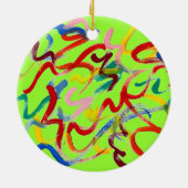 Abstracte Kunst Siervoorwerp Keramisch Ornament (Achterkant)