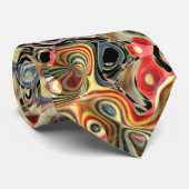 Abstracte Kunst Sjaal Stropdas (Opgerold)
