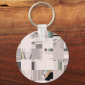 Abstracte kunst sleutelhanger (Voorkant)