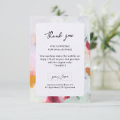 Abstracte kunst Small Business Company Logo Brandi Bedankkaart (Staand voorkant)