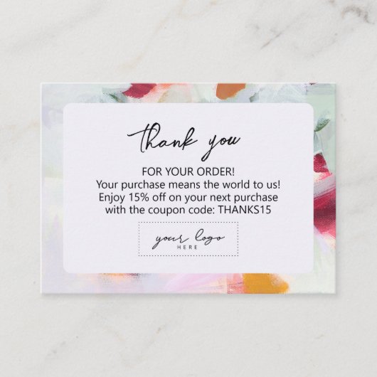 Abstracte kunst Small Business Company Logo Brandi Visitekaartje (Voorkant)