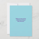 Abstracte Kunst Sneeuw Man Kerstvakantie Flat Kaar Bedankkaart (Achterkant)