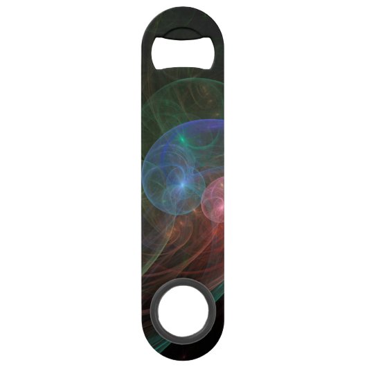 Abstracte kunst Space Wave Speed Flessenopener (Voorkant)
