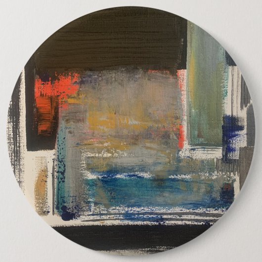 Abstracte Kunst Speld Ronde Button 6,0 Cm (Voorkant)