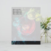 Abstracte Kunst Sterrenstelsels Cirkels Briefhoofd Ontwerp (Staand voorkant)