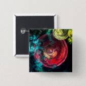 Abstracte Kunst Sterrenstelsels Cirkels Vierkante Button 5,1 Cm (Voorkant /achterkant)