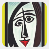Abstracte Kunst Sticker (Voorkant)