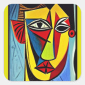 Abstracte Kunst Sticker (Voorkant)