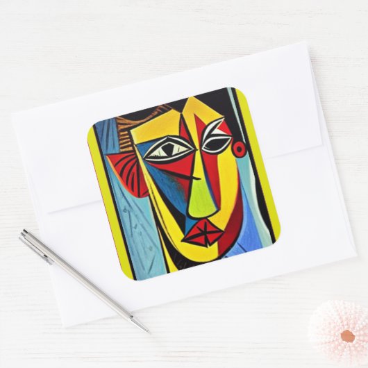 Abstracte Kunst Sticker (Envelop)