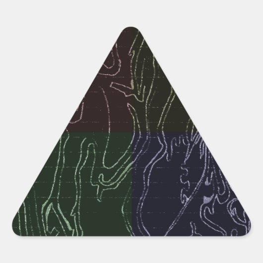 Abstracte kunst sticker (Voorkant)