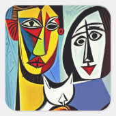 Abstracte Kunst Sticker (Voorkant)