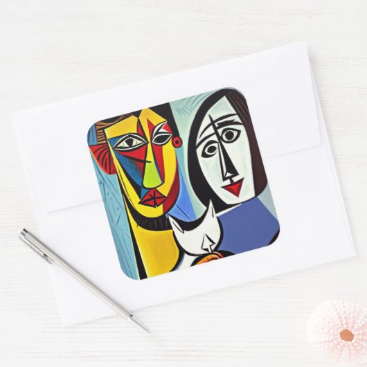 Abstracte Kunst Sticker (Envelop)