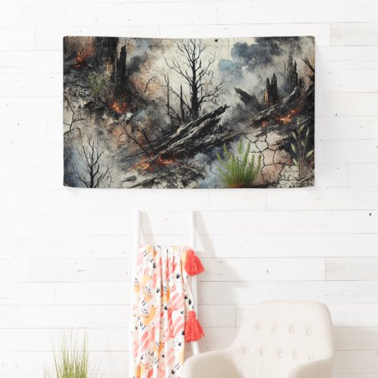 Abstracte Kunst Stoffen Banner (Insitu)