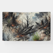 Abstracte Kunst Stoffen Banner (Horizontaal)