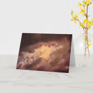 Abstracte kunst Stormy Sky in goud en mokka Kaart