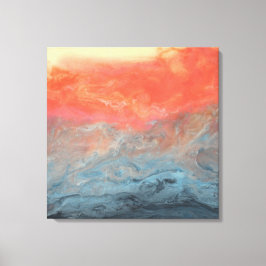 Abstracte Kunst - "Stormy Sunset" Canvas Afdruk