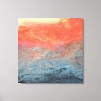 Abstracte Kunst - "Stormy Sunset" Canvas Afdruk