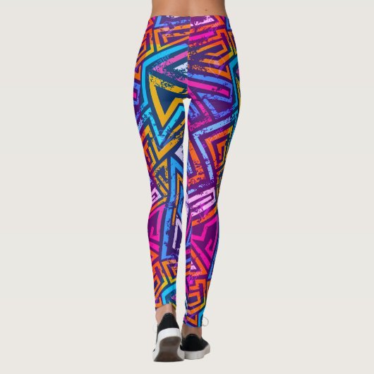 Abstracte kunst - Streetart Leggings - Geometrisch (Achterkant)