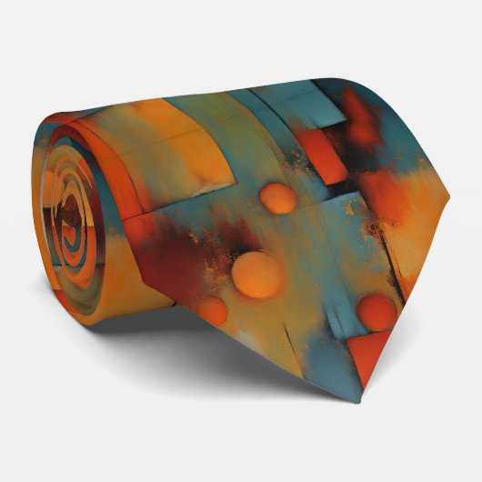 Abstracte kunst stropdas (Opgerold)