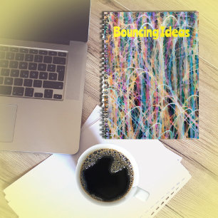 Abstracte Kunst Stuiterende Ideeën Dagboek Notitie Notitieboek