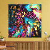 Abstracte kunst: stukjes van een droom canvas afdruk (Insitu (Woonkamer))