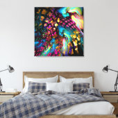 Abstracte kunst: stukjes van een droom canvas afdruk (Insitu (Slaapkamer))