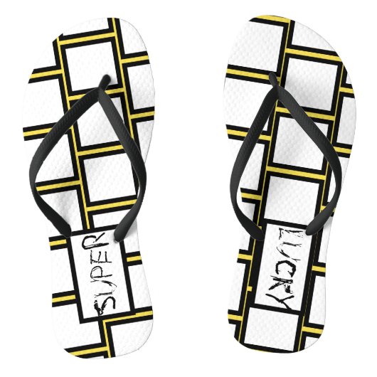 Abstracte Kunst Super Lucky Blocks Slippers Teenslippers (Voetbed)