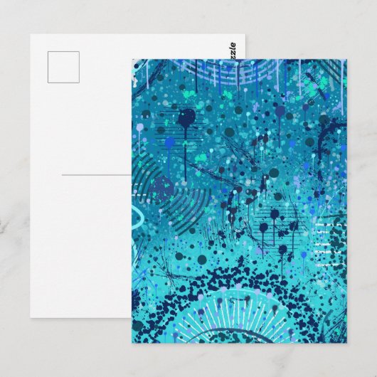 Abstracte Kunst: Symfonie op de Zee Briefkaart (Voorkant / Achterkant)