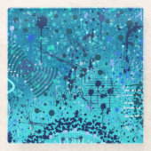 Abstracte Kunst: Symfonie op de Zee Glazen Onderzetter (Voorkant)