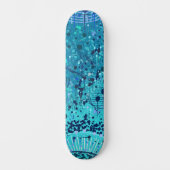 Abstracte Kunst: Symfonie op de Zee Persoonlijk Skateboard (Voorkant)