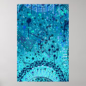 Abstracte kunst: Symfonie op zee Poster (Voorkant)
